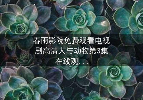 春雨影院免费观看电视剧高清人与动物第3集在线观看 - 当人性与兽性在绝境中激烈碰撞