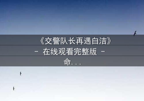 《交警队长再遇白洁》- 在线观看完整版 - 命运重逢引爆情感风暴