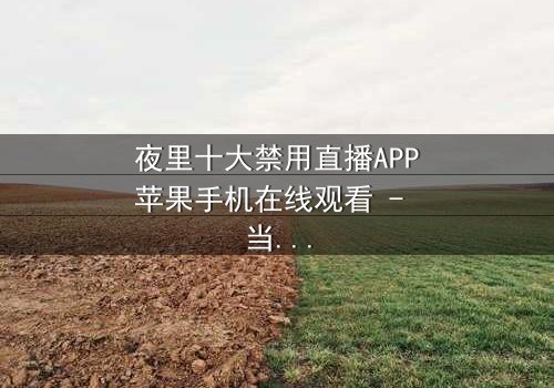夜里十大禁用直播APP苹果手机在线观看 - 当黑暗直播吞噬理智,你敢点开第3集吗?