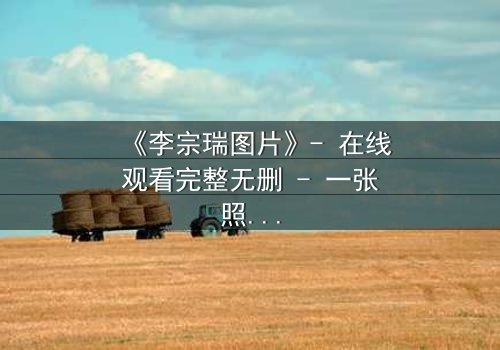 《李宗瑞图片》- 在线观看完整无删 - 一张照片引发的惊天秘密