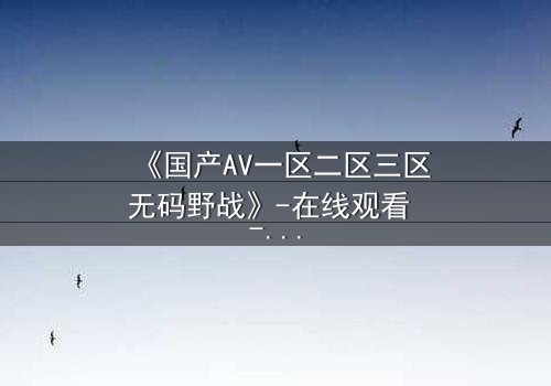 《国产AV一区二区三区无码野战》-在线观看 - 第5集HD中字